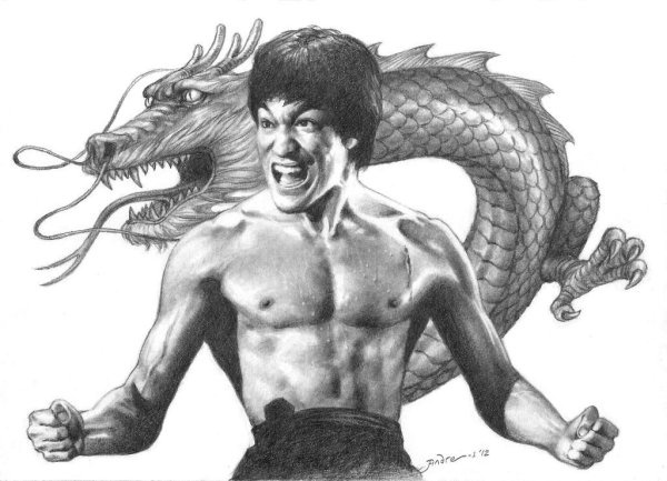 Раскраска Брюс ли