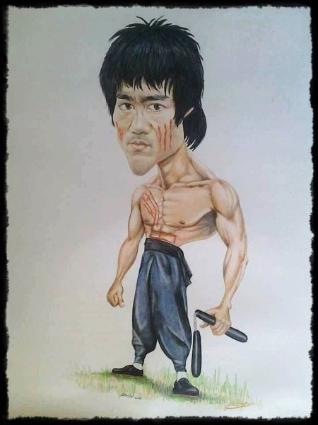 Брюс ли рисунок арт