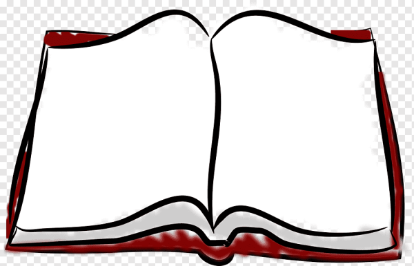 Развернутая книга на прозрачном фоне