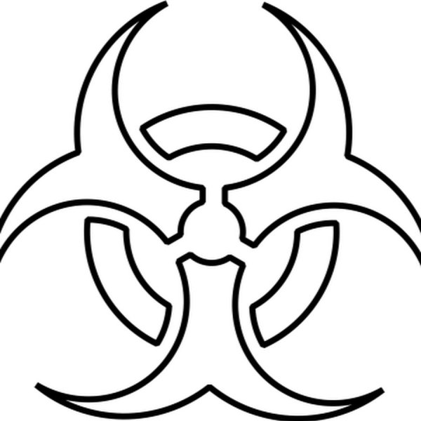 Знак биохазард для трафарета