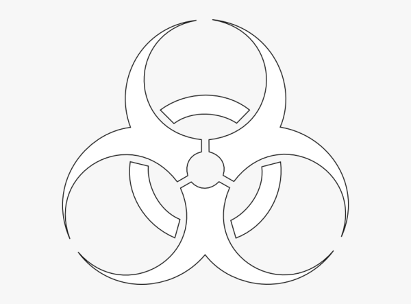 Знак радиации раскраска