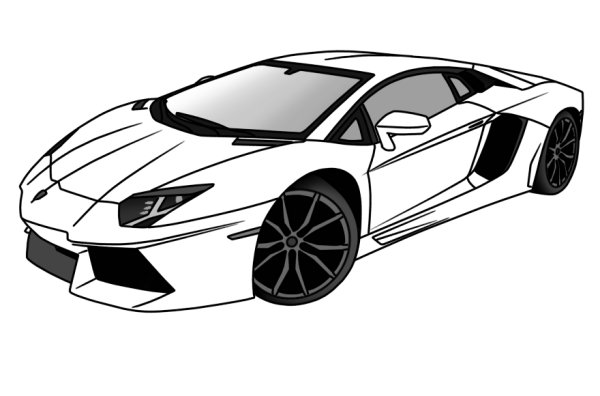 Рисунок машины Ламборгини