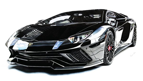 Ламборджини авентадор нарисовать