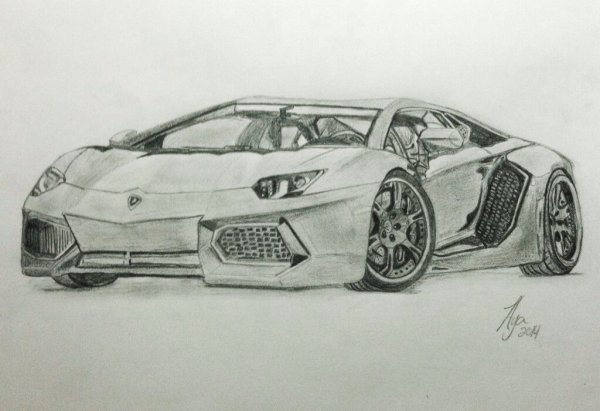 Lamborghini Aventador чертеж