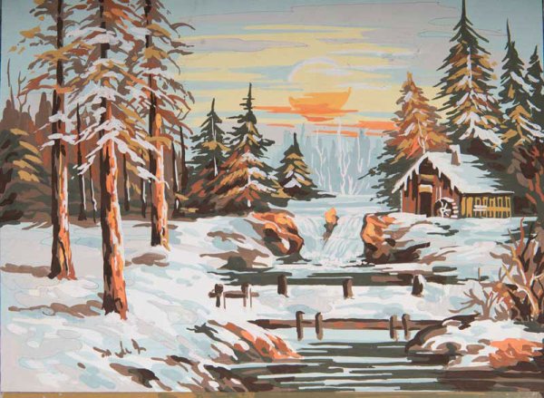 Правополушарное рисование зима