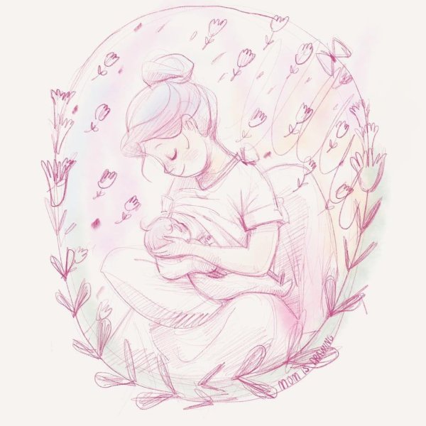 Мать и ребенок вектор