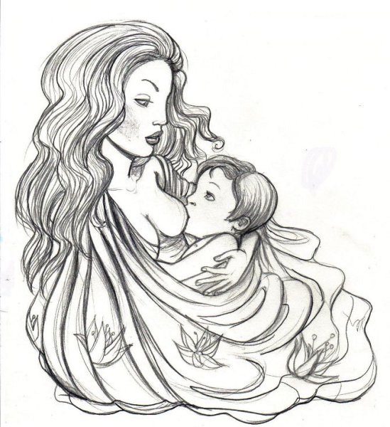 Грудное вскармливание рисунок