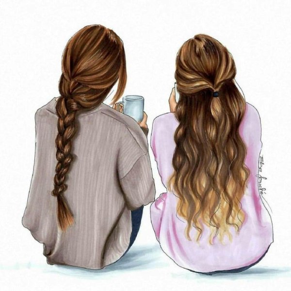 Подруги нарисованные