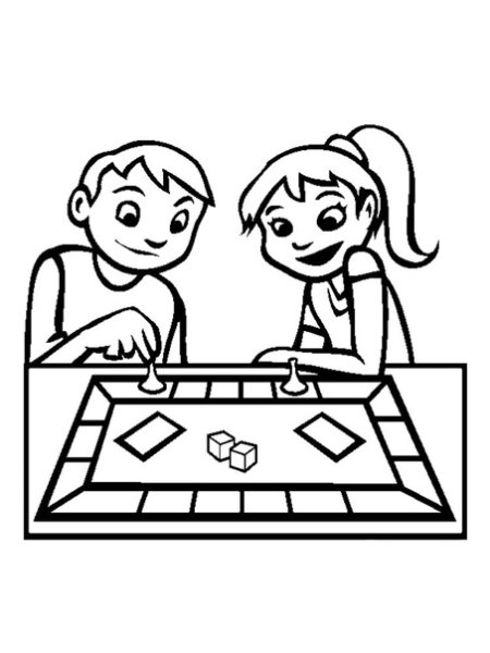 Игры в настольные игры раскраска