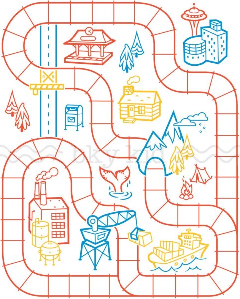 Шаблон для настольной игры ходилки