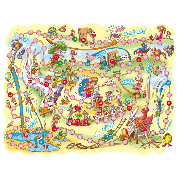 Игра ходилка Алиса в стране чудес