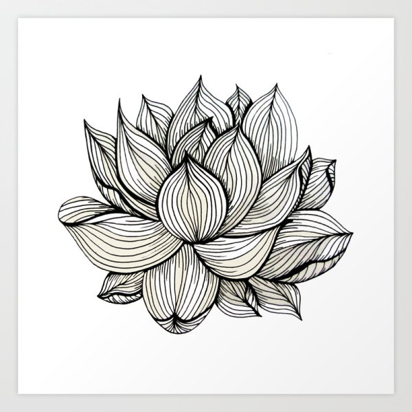 Стилизованные цветы Графика