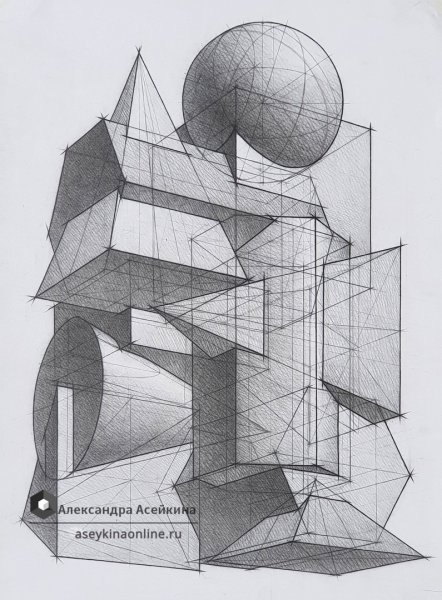 Академический Строгановка линейно конструктивный натюрморт