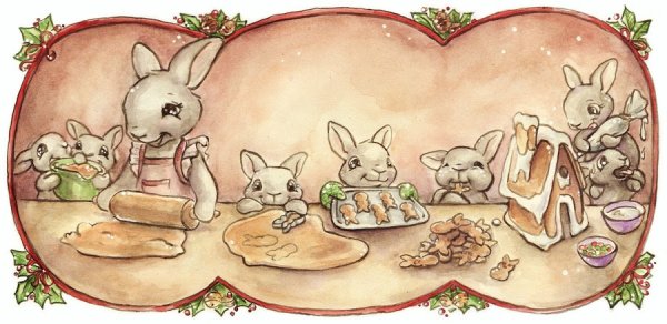 Семья зайчат