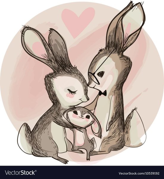 Семья зайчиков