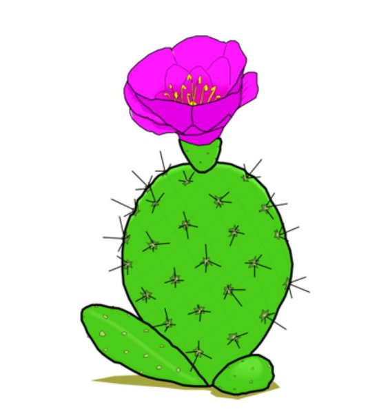 Кактус мультяшный