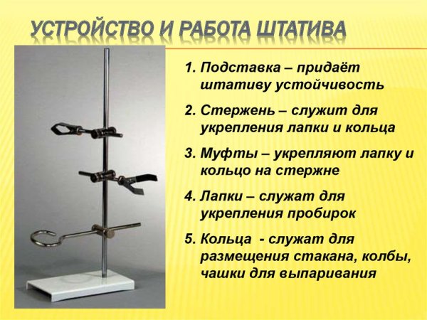 Строение лабораторного штатива