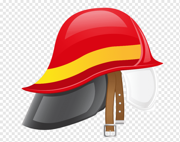 Пожарная каска на прозрачном фоне