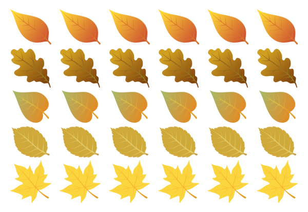 Осенние листочки раскраска