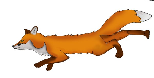 Лиса убегает мультяшная
