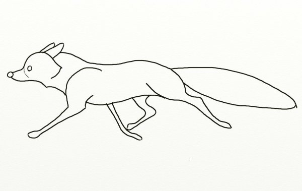 Лиса рисунок