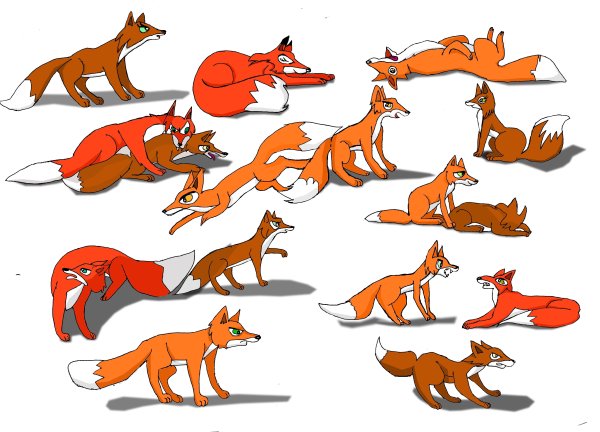 Лиса сбоку референс