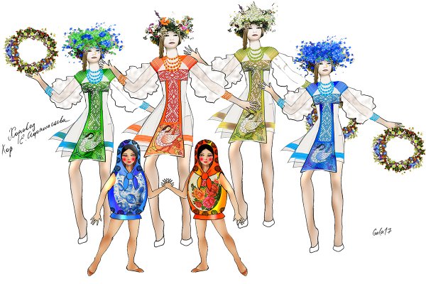 Театр моды рисование