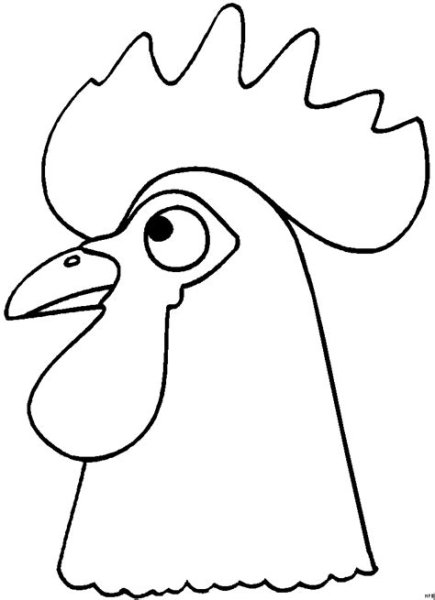 Голова петушка раскраска
