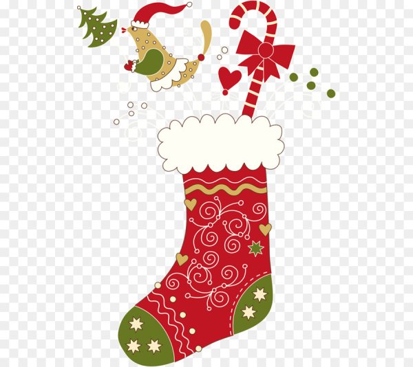 Новогодний сапог для подарков рисование