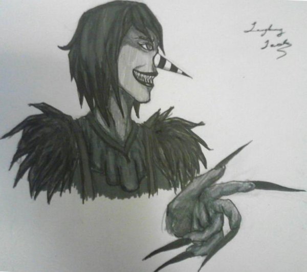 Крипипаста карандашом смеющийся Джек