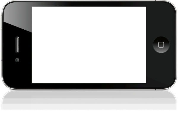 Экран смартфона на белом фоне