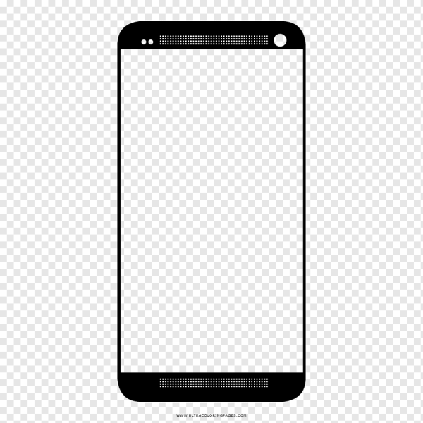 Экран телефона на прозрачном фоне