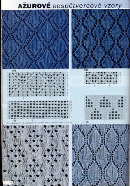 Вязание лицевыми и изнаночными петлями узоры и схемы