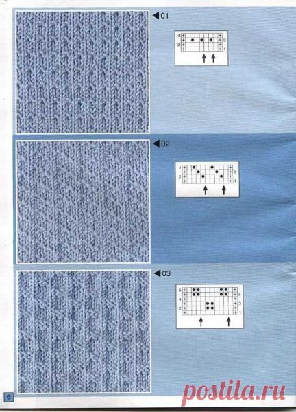 Схемы вязания спицами рельефных узоров