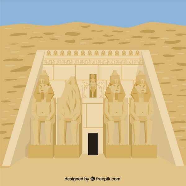 Дворец древнего Египта вектор