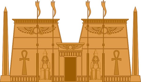 Египетский храм вектор