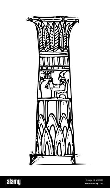 Храмы древнего Египта в Фивах рисунки