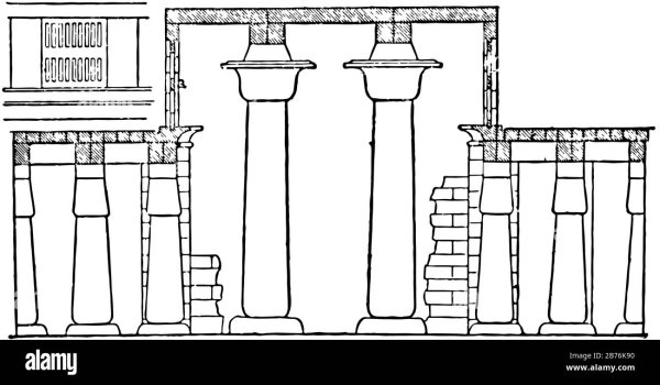 Храм в Карнаке Египет рисунок