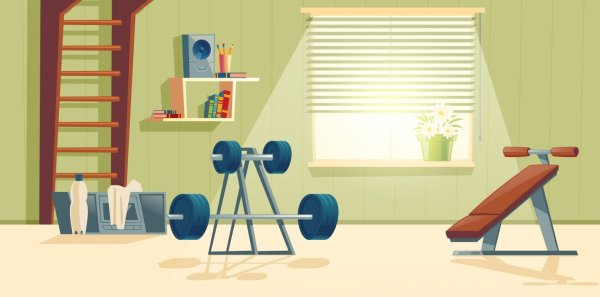 Мультяшный тренажерный зал
