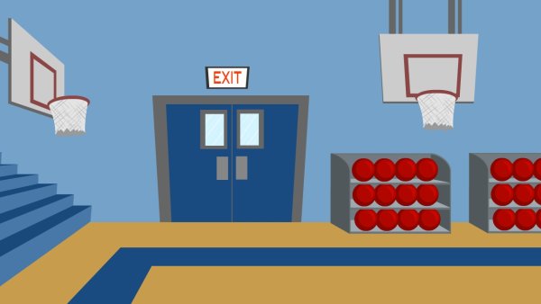 Спортивный зал мультяшный