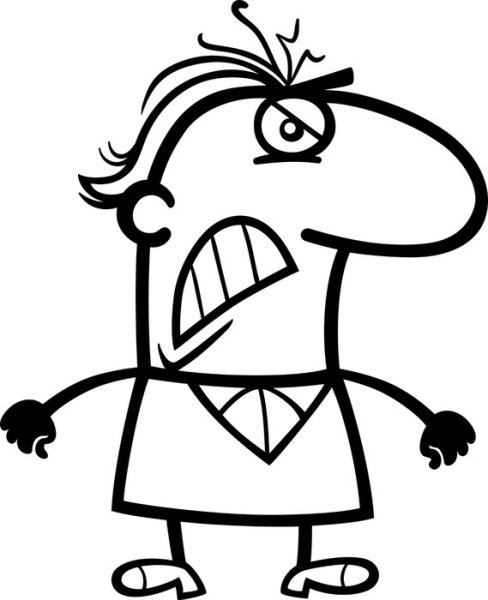 Злой человек рисунок