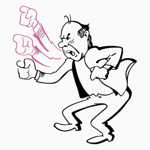 Поза злого человека