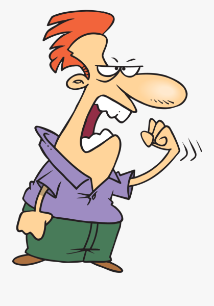 Мультяшный человек кричит