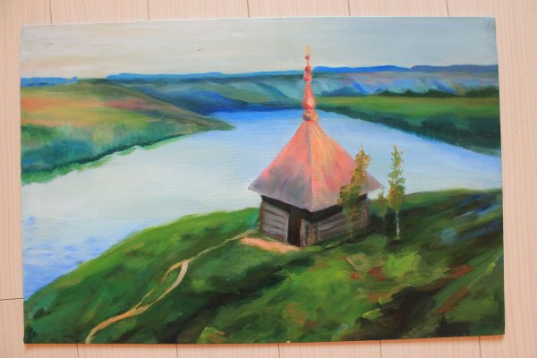 Река Ока рисунок