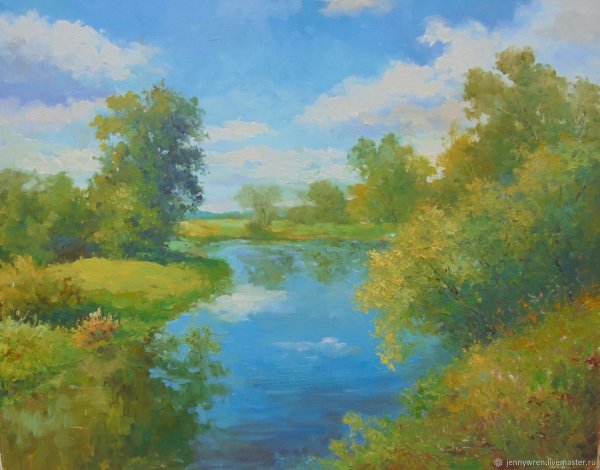 Пейзаж реки Оки картина