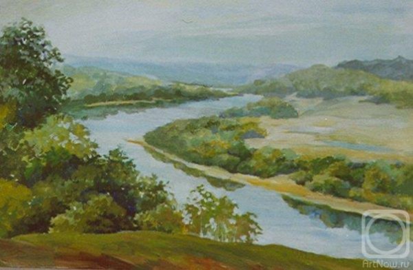 Картина "Излучина реки Оки"