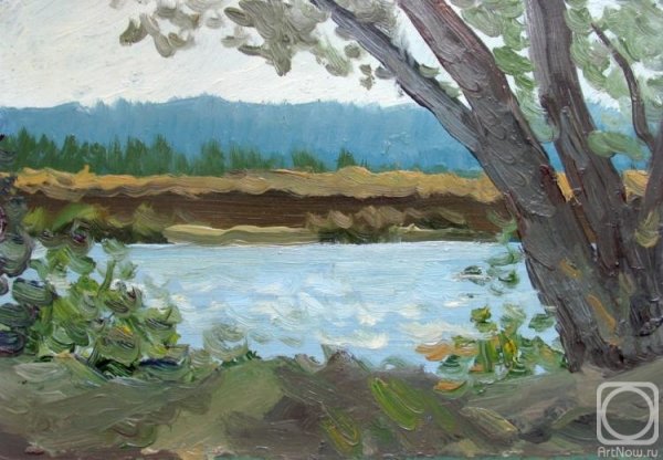 Река Ока картина маслом