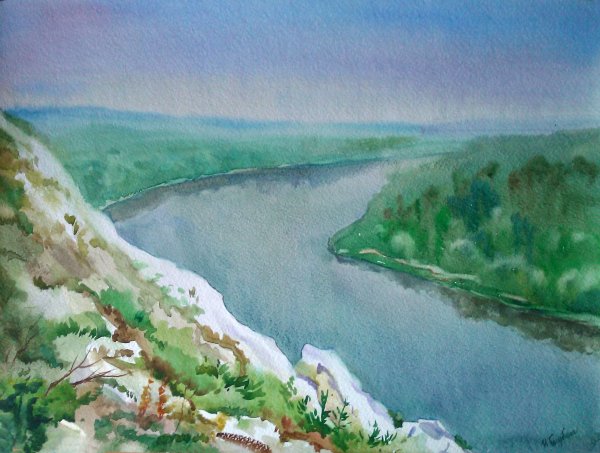 Река карандашом