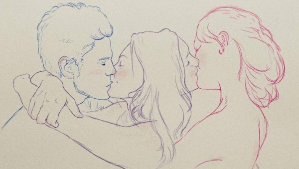 Поцелуй скетч