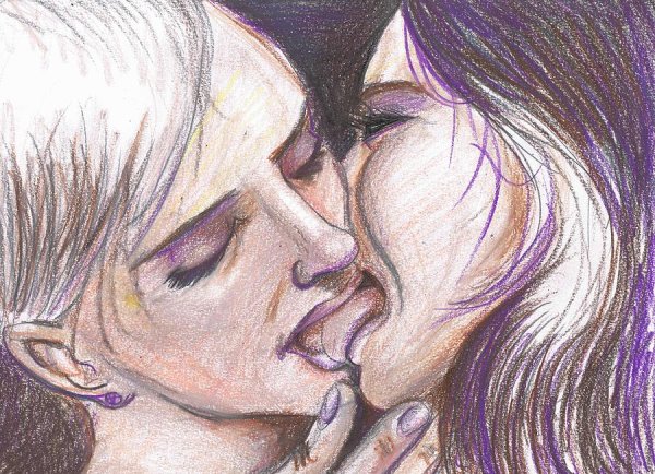 Французский поцелуй рисунок